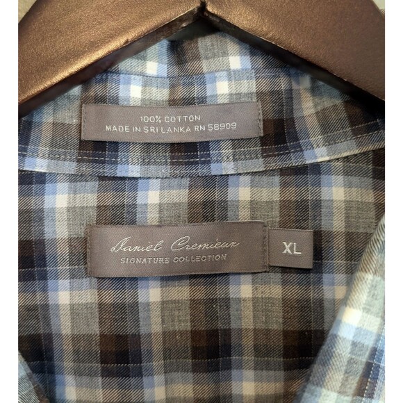 Daniel Cremieux Size XL Plaid Shirt Mens Lightweight Button Down Check Cotton - Picture 3 of 5